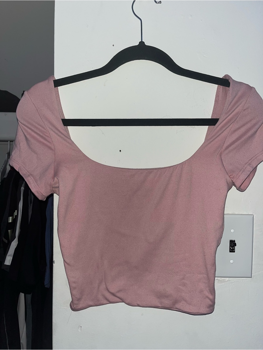 Windsor Dusty Rose Scoop Neck Short Sleeve Top
